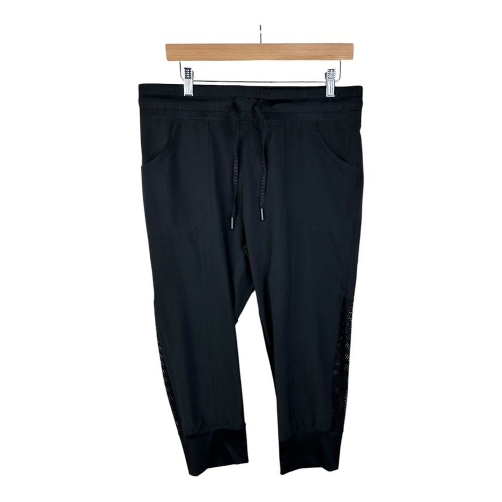 KYODAN Womens Black Ankle Active Leggings size Large Black